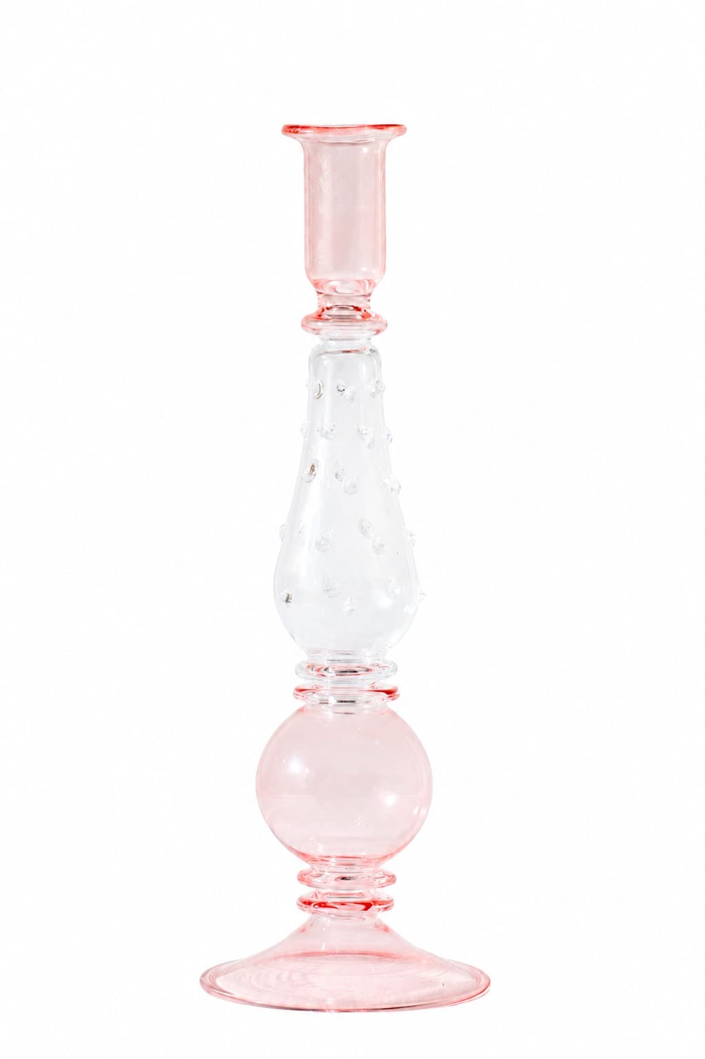 Rose Glass Candle Holder